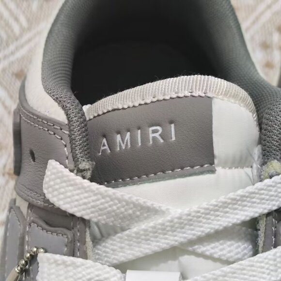 AMIRI Skel Top Low Grey & White Leather Sneakers main image 5